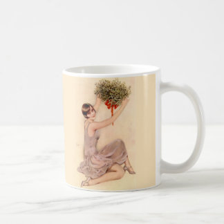 Taza De Café Flapper con Mistletoe