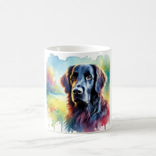 Taza De Café Flat Coated Retriever 030924AREF137 - Watercolor