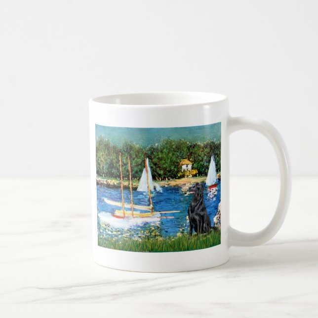Taza De Café Flat Coated Retriever 1 - Barcos de vela (Derecha)
