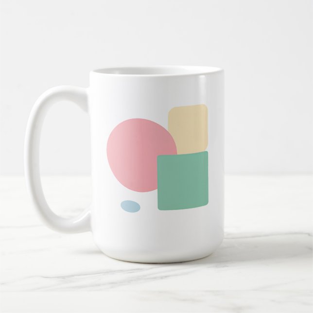 Taza De Café Flat Pastel Shapes (Izquierda)