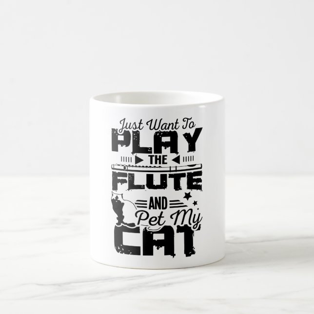 Taza De Café Flauta y gato (Centro)