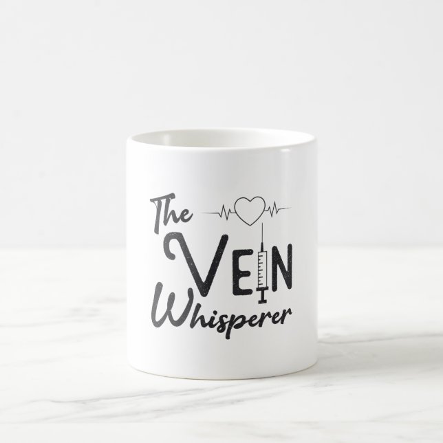 Taza De Café Flebotomía La Vena Susurradora Enfermera Flebotomí (Centro)