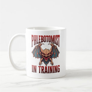 Taza De Café Flebotomista en formación divertido murciélago est