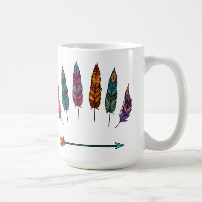 Taza De Café flecha y plumas (Derecha)