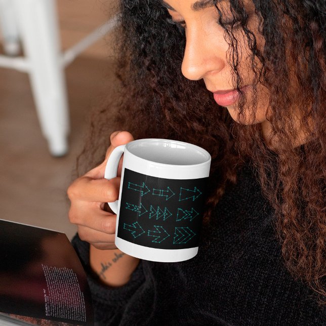 Taza De Café Flechas punteadas Café Mug (Subido por el creador)