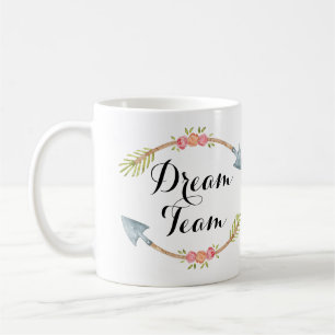 Taza De Café Flechas tribales de acuarela 'Dream Team'