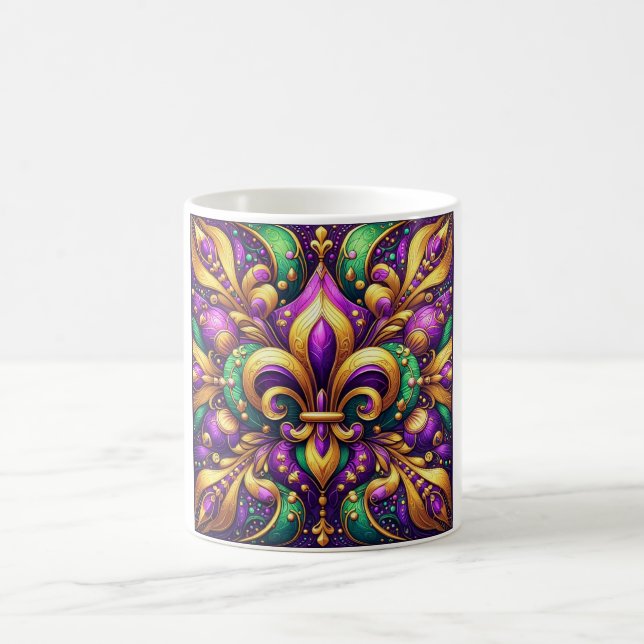 Taza De Café fleur de lis mardi gras (Centro)