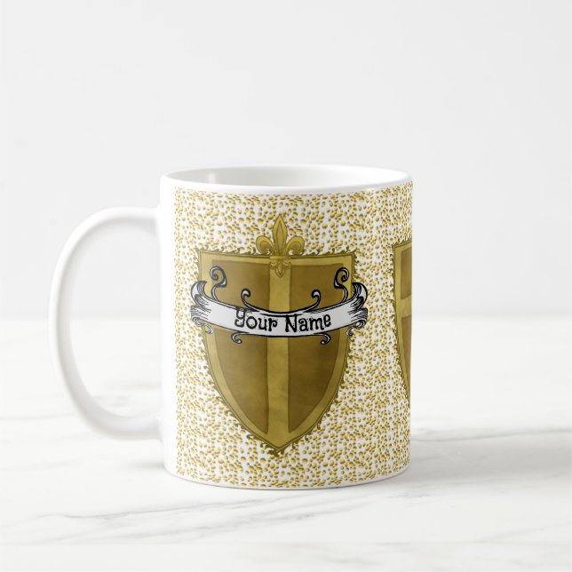 Taza De Café Fleur Family Crest Surname mug (Izquierda)