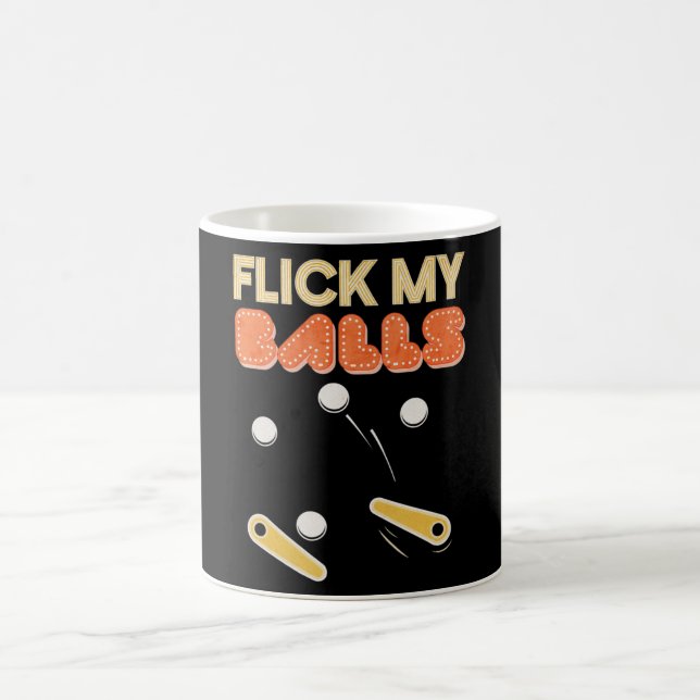 Taza De Café Flick My Balls Classic Retro Pinball Premium (Centro)
