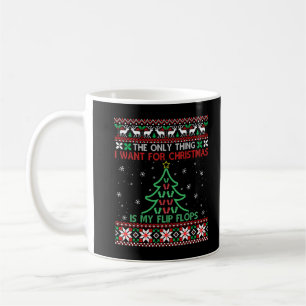 Taza De Café Flip Flops navidad tema divertido quo