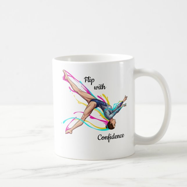 Taza De Café Flip with Confidence – Gymnastics Mug (Derecha)