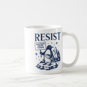 Taza De Café Flippers divertidos se resisten a que los pingüino