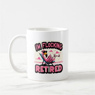 Taza De Café Flocking Retirado Gracioso Retiro Flamingo