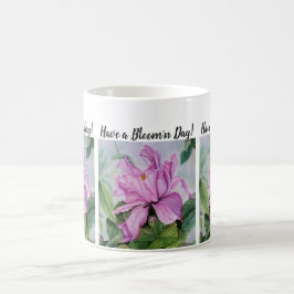 Taza De Café Flor acuática de orquídeas rosa caliente