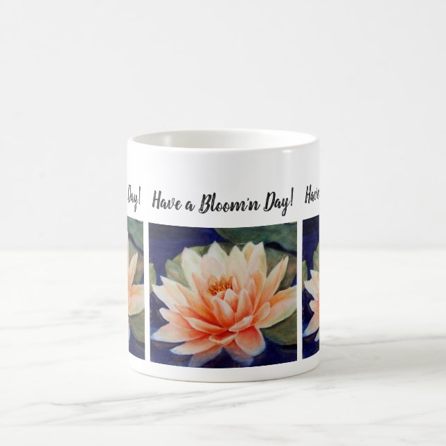 Taza De Café Flor acuática naranja Lily (Centro)