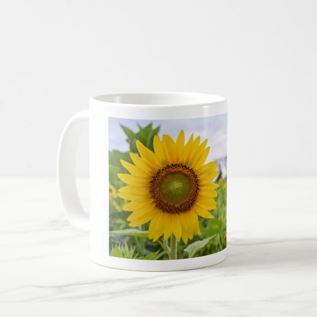 Taza De Café Flor amarillo de sol (Anverso izquierdo)
