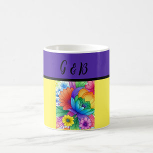Taza De Café flor arco iris lgbtq