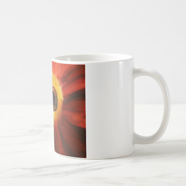 Taza De Café Flor Art White Classic Mugre blanca (Derecha)