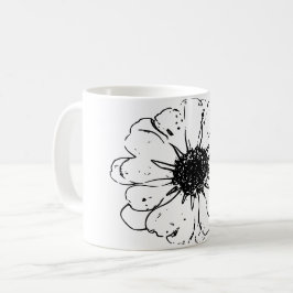 Taza De Café Flor Arte Natural
