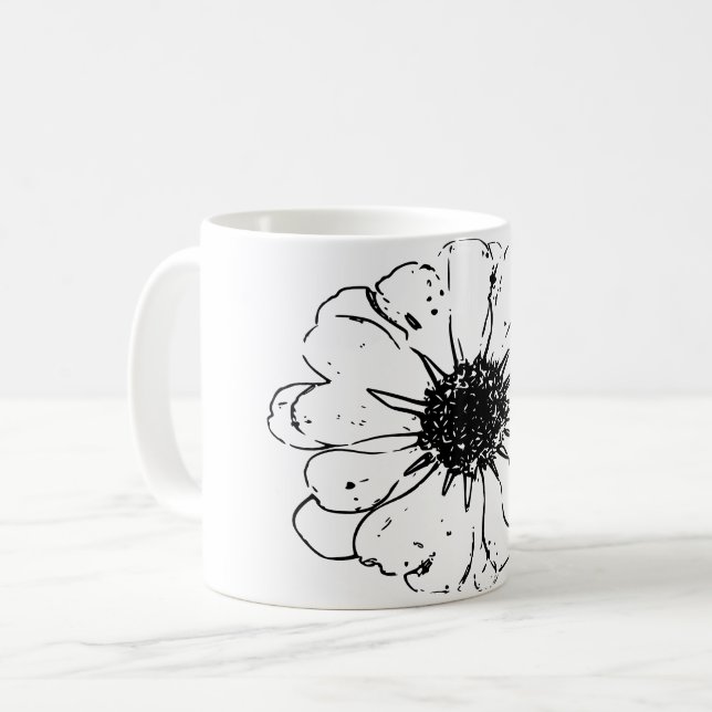 Taza De Café Flor Arte Natural (Anverso izquierdo)