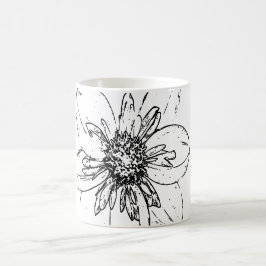 Taza De Café Flor Arte Natural