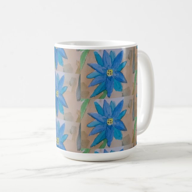 Taza De Café Flor azul (Anverso derecho)