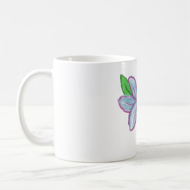 Taza De Café Flor azul (Izquierda)