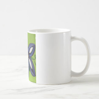 Taza De Café Flor azul brillante grande
