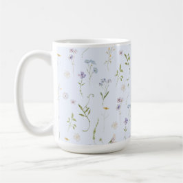 Taza De Café Flor azul Floral Floral elegante verano Baby Showe