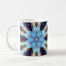 Flor azul y Naranja psicodélica de Kaleidoscope