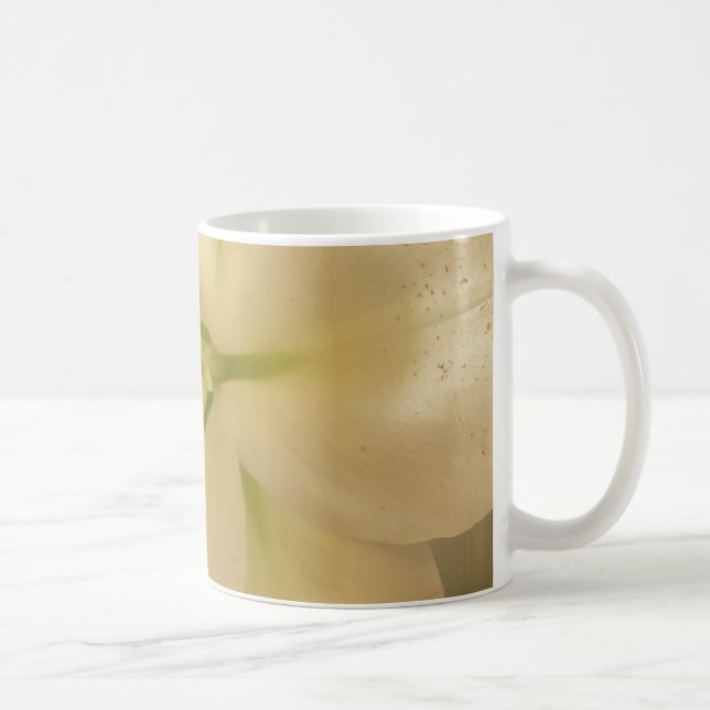 Taza De Café Flor blanca Lillum 325 ml Mug blanca clásica (Derecha)