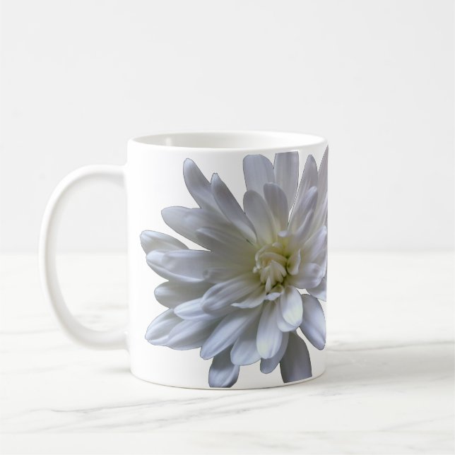 Taza De Café Flor blanca margarita blanca mamá blanca flor blan (Izquierda)