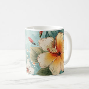 Taza De Café Flor Boho Breezy Tropical