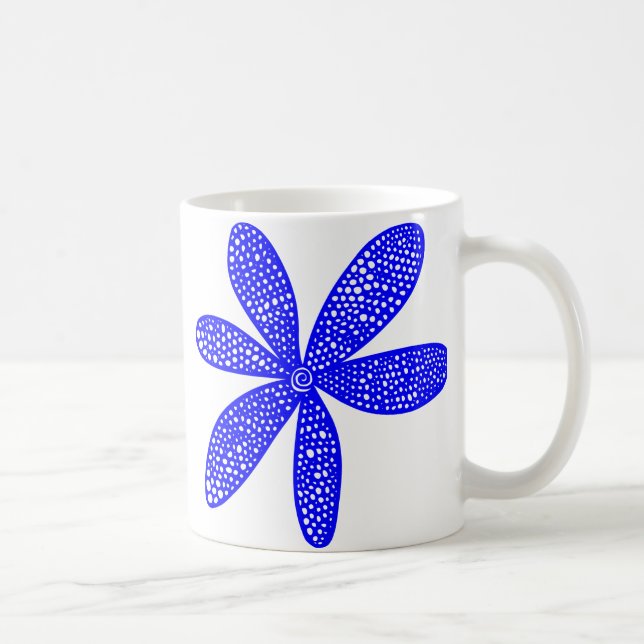 Taza De Café Flor Bonita - Azul (Derecha)
