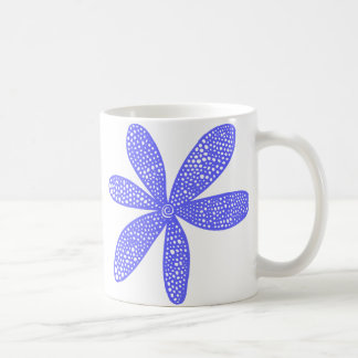 Taza De Café Flor Bonita - Azul Eléctrico
