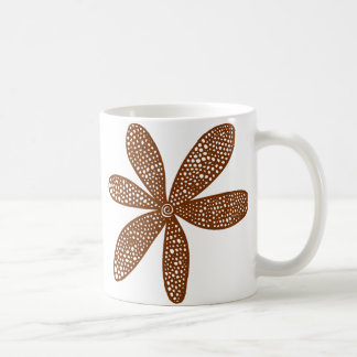 Taza De Café Flor Bonita - Nogal