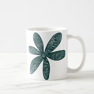 Taza De Café Flor Bonita - Verde Oscuro