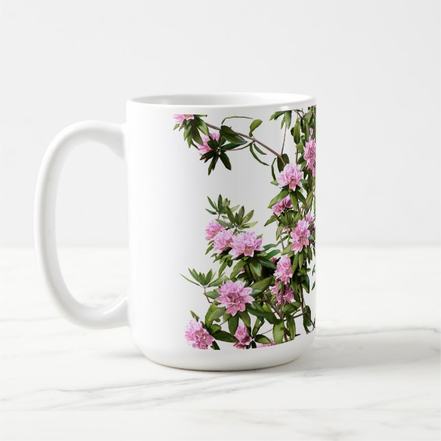 Taza De Café Flor Botánica Rhododendron (Izquierda)