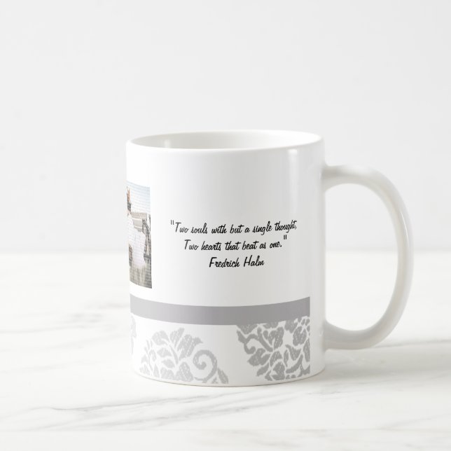 Taza De Café Flor Bouquet Boda Mugs (Derecha)