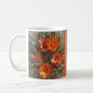 Taza De Café Flor Cactus Flower Flor Naranja brillante en flor
