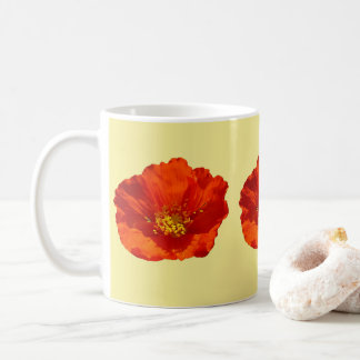 Taza De Café Flor colorida de adormidera roja de Alaska