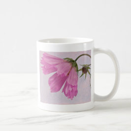 Taza De Café Flor cosmopolita rosada texturizada
