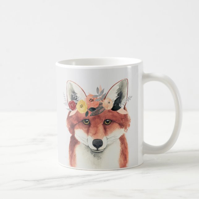Taza De Café Flor Crown Forester Fox (Derecha)