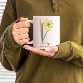 Taza De Café Flor Daffodil Pastel Botánico