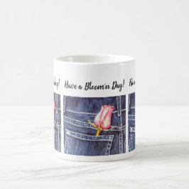 Taza De Café Flor de agua rosa simple