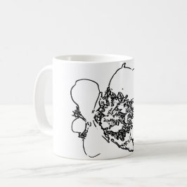 Taza De Café Flor de arte natural