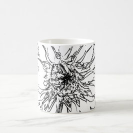 Taza De Café Flor de arte natural