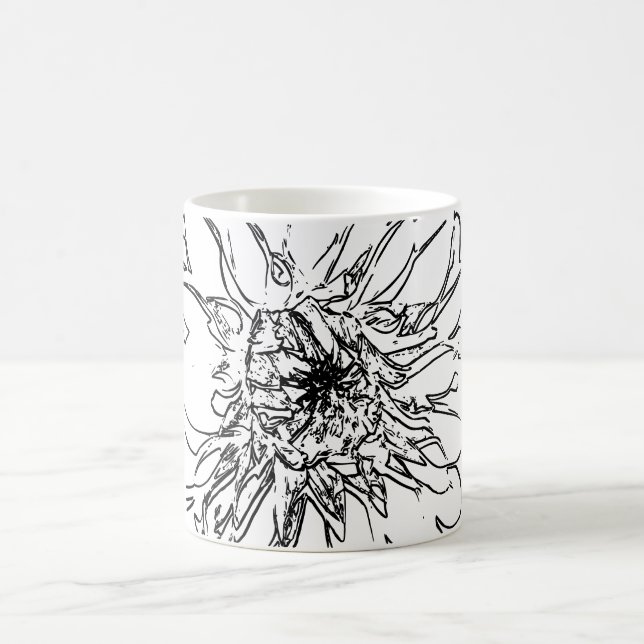 Taza De Café Flor de arte natural (Centro)