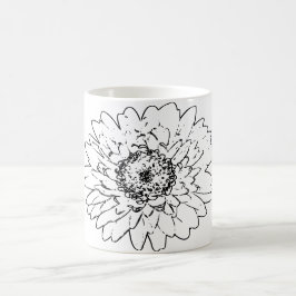 Taza De Café Flor de arte natural