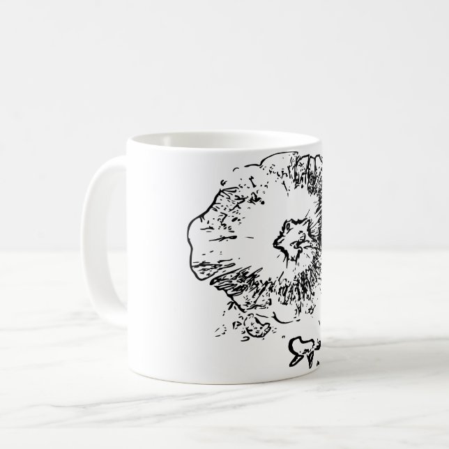 Taza De Café Flor de arte natural (Anverso izquierdo)